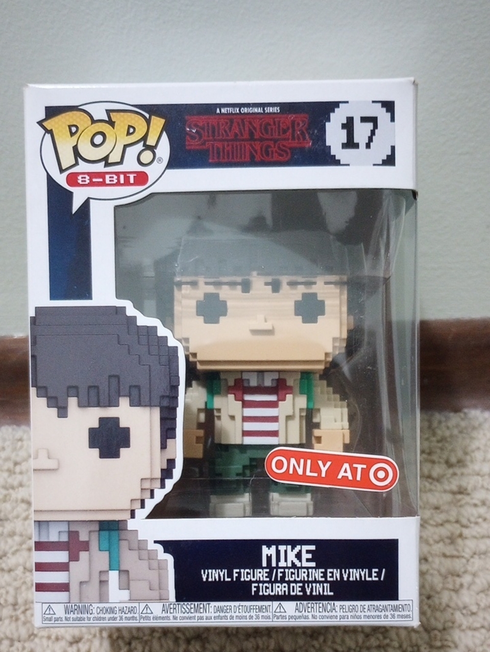 Funko POP! 8-Bit Stranger Things Mike Vinyl Figure #17 - Tan, Green, Red